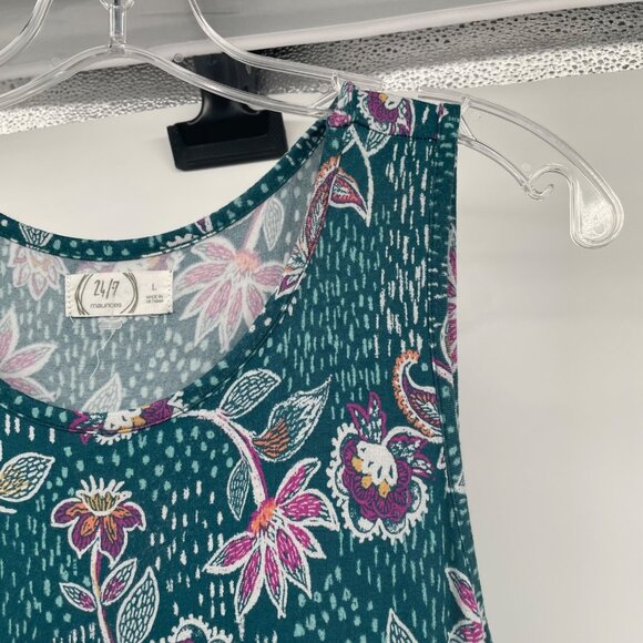Maurices Womens Floral Maxi Dress Sleeveless Multicolor Size Large - Picture 4 of 9